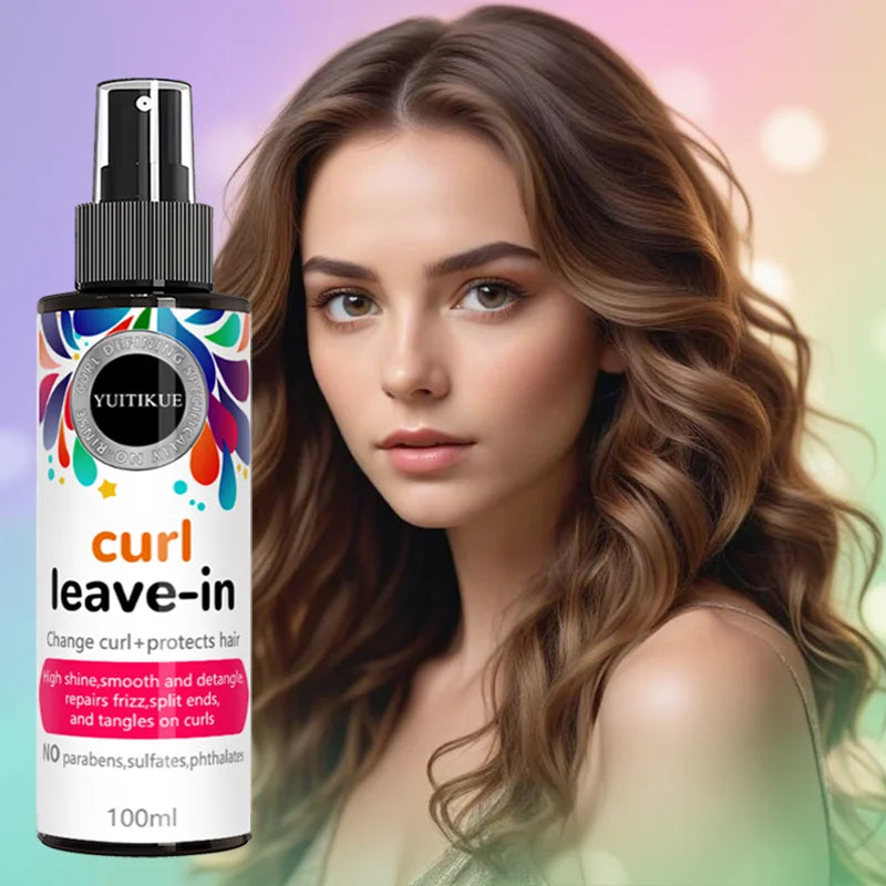 YUITIKUE Leave-In Curl Spray | Frizz Control, Shine & Nourishment