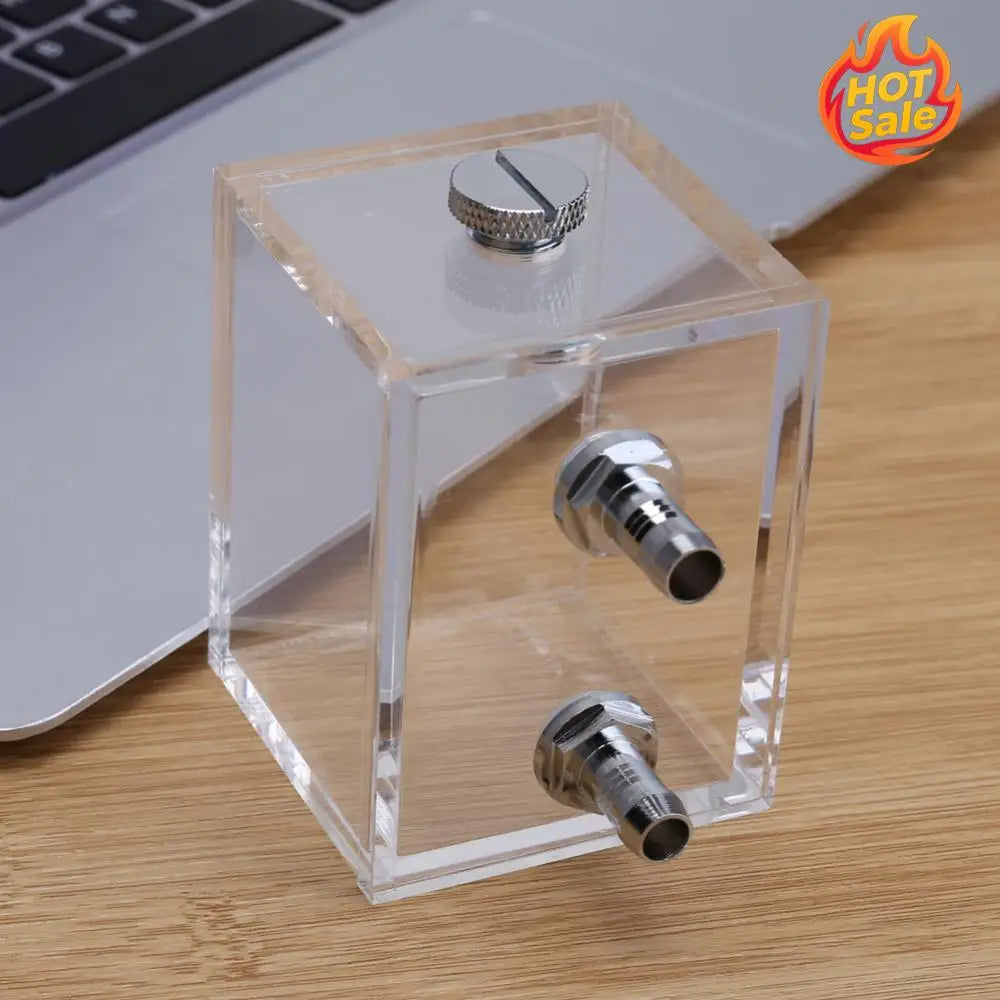 200ml PC Water Cooling Reservoir G1/4 Acrylic Tank & Fan Block