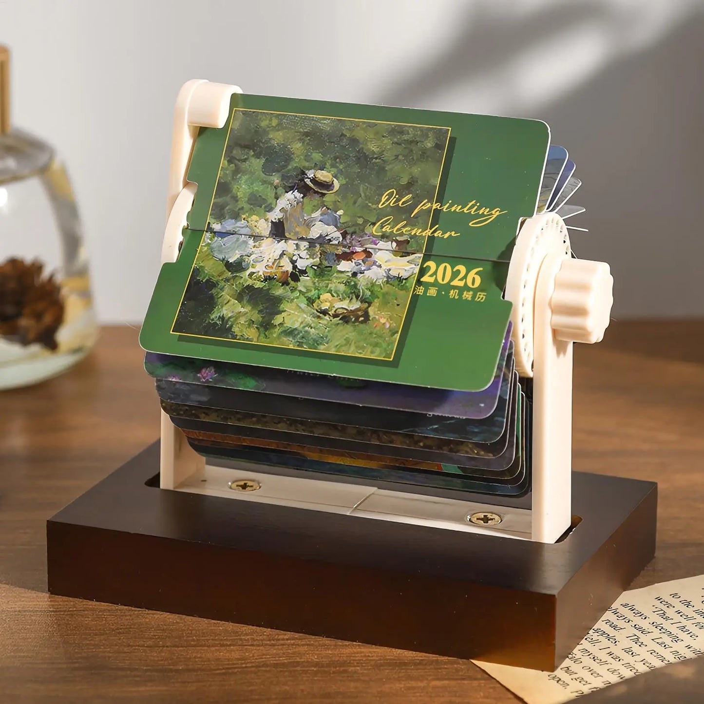 Mini Mechanical Rotating Desk Calendar 2026 | Aesthetic Planner