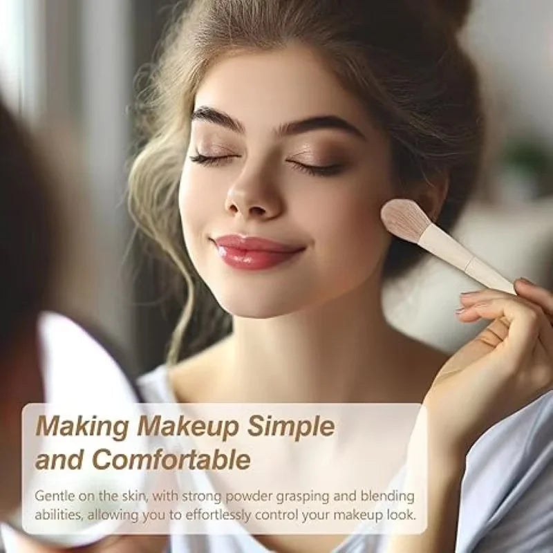 RUNTOIN 14-Pc Professional Soft Makeup Brush Set for Women
