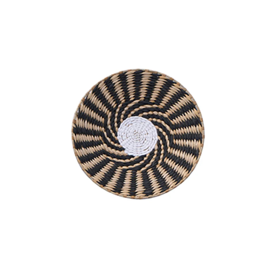 Boho Hand Woven Rattan Wall Basket | Farmhouse Decor