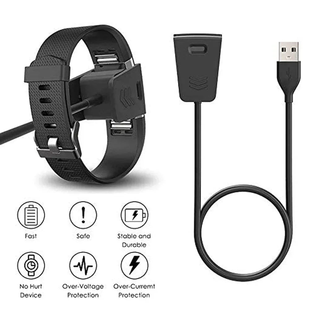 Replacement USB Charger Cord For Fitbit Charge 2 Charger Cable For Fitbit Charge 3 4 Smart Watch Dock Charging Cable Peaceful Pleasures Health and Wellness