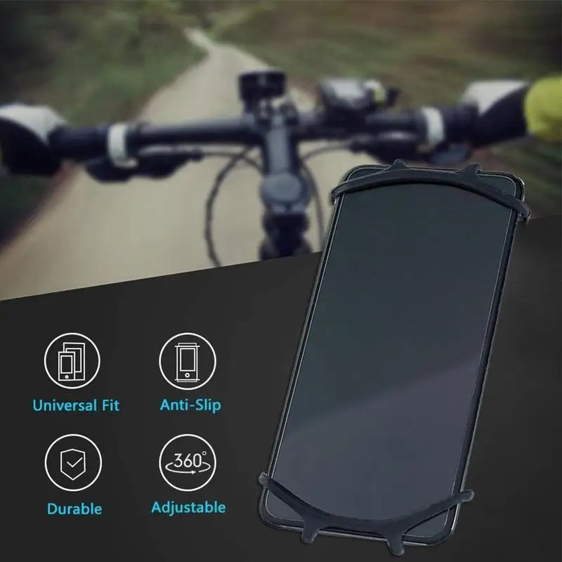 Silicone Bike Phone Mount | Fits Garmin & SRAM | 4–7.5 in