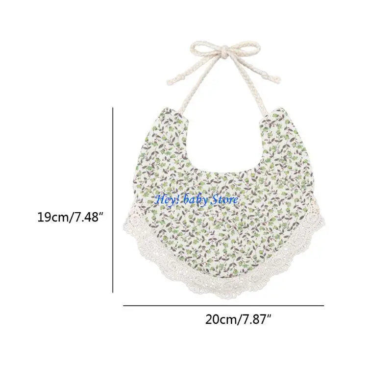Vintage Floral Double-Sided Baby Bib | Cotton, 0–1Y