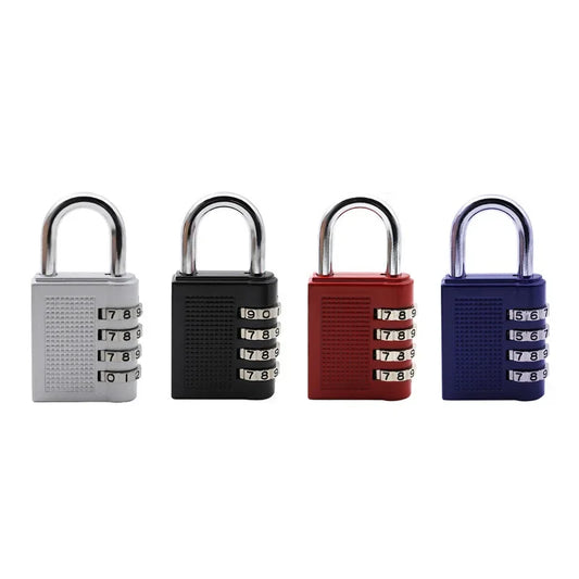 Zinc Alloy Large 4-digit Combination Lock Luggage Luggage Gym Mechanical Password Padlock Cabinet Lock Waterproof Lock Peaceful Pleasures Health and Wellness
