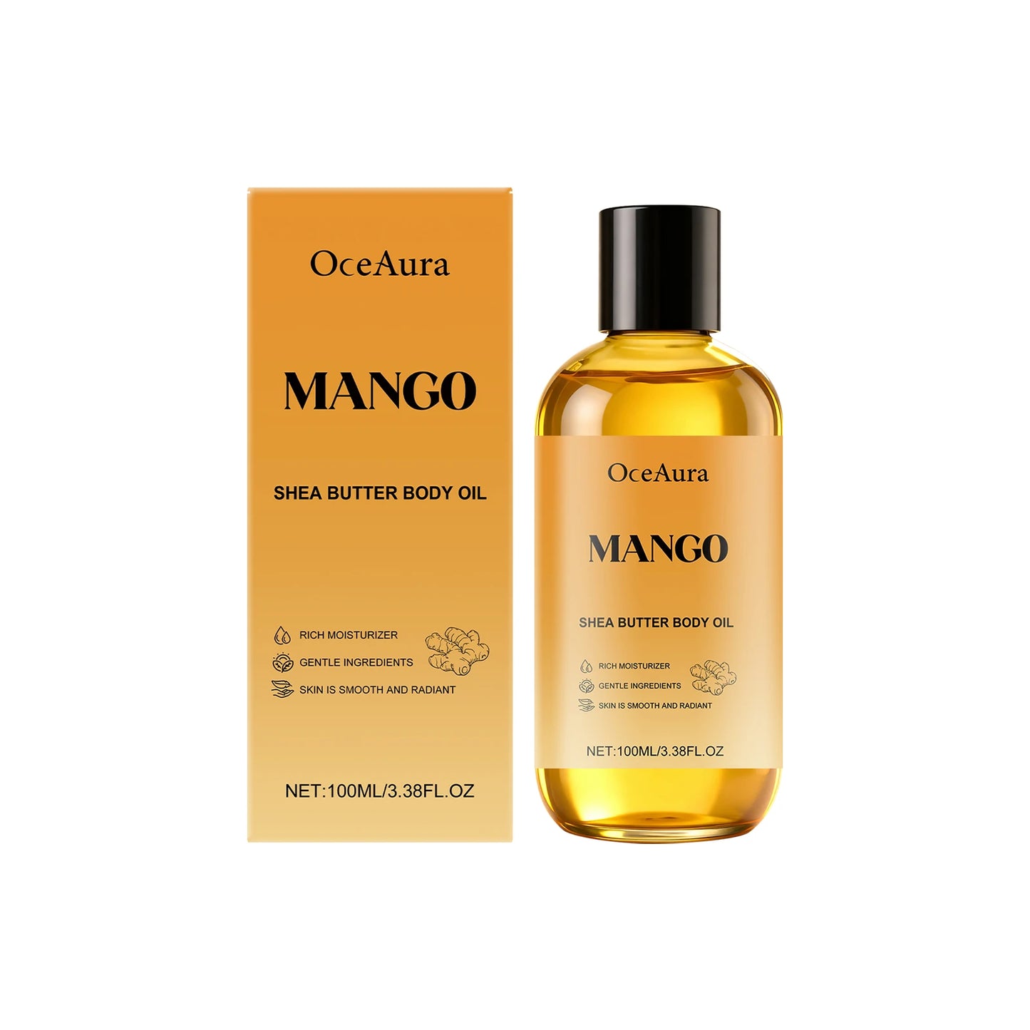 OceAura Mango Shea Butter Body Oil | Deep Hydration 100ml