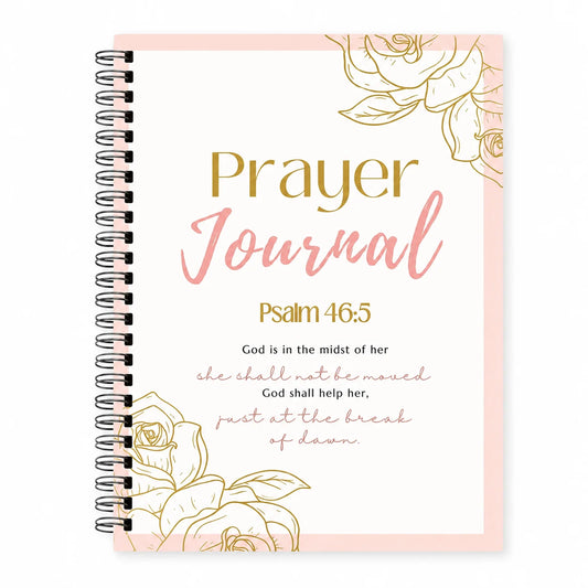Prayer Journal Spiral Bound Christian Notebook Devotional Diary Daily Peaceful Pleasures Health and Wellness HHB-121 A5