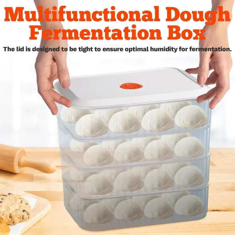 12" Pizza Dough Proofing Box with Scraper | Stackable