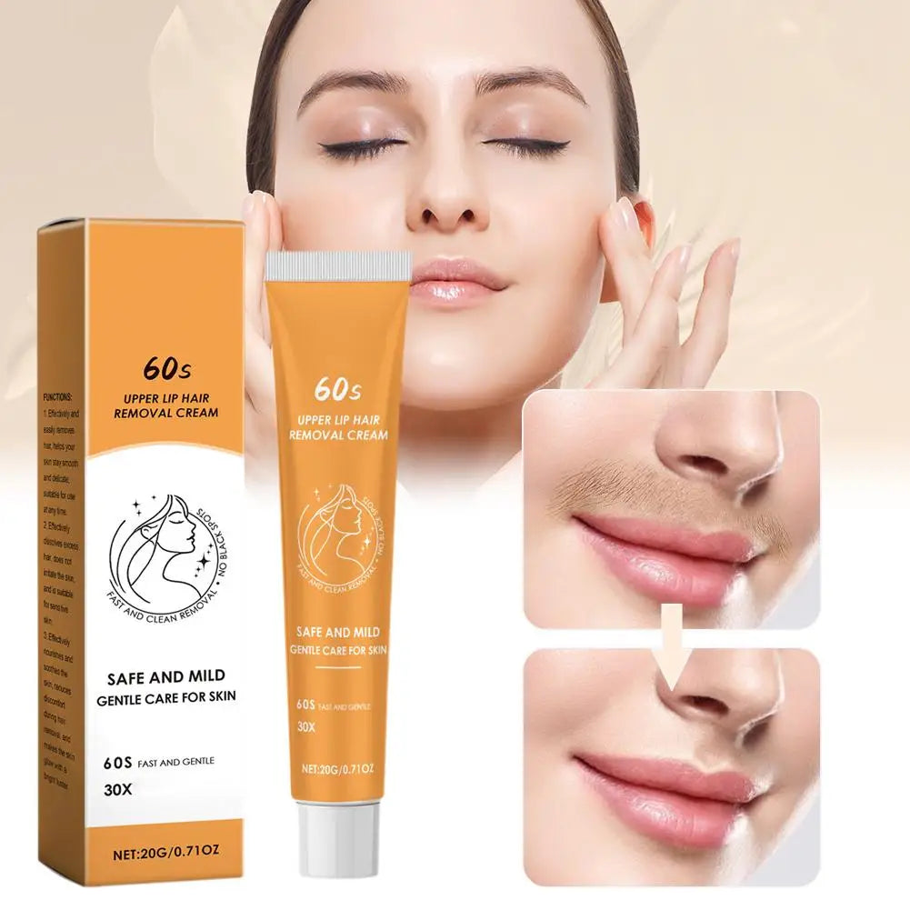 Lip Hair Remover For Men Women Painless Gentle Facial Lip Hair Removal Cream Moisturizing Gel Epilation Skin Care 20g/100g Peaceful Pleasures Health and Wellness
