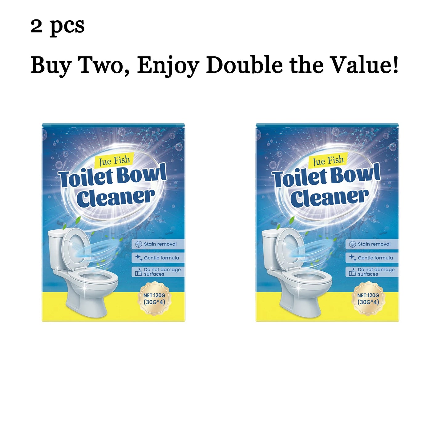 Jue-Fish 120g Toilet Cleaning Powder – Remove Stains & Odors