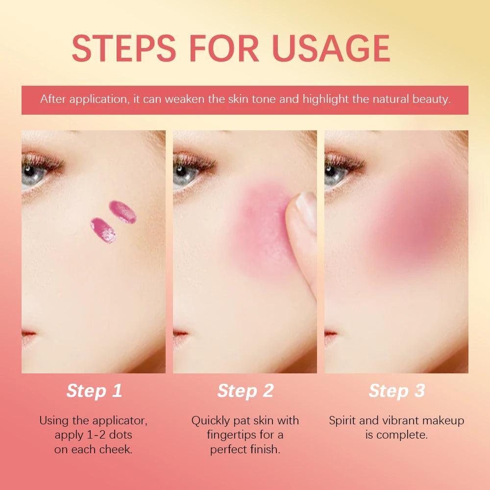 7.5ml Matte Liquid Blush Velvet Blusher Orange Peach Face Pigment Lasting Beauty Natural Cheek Tint Cream Waterproof Blush Peaceful Pleasures Health and Wellness