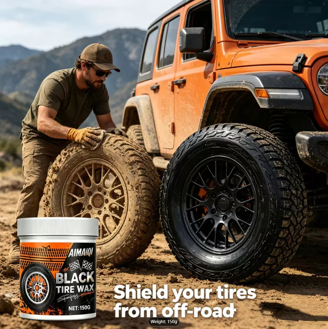 Tire Protection Wax – UV Shield, Anti-Crack Black Coating