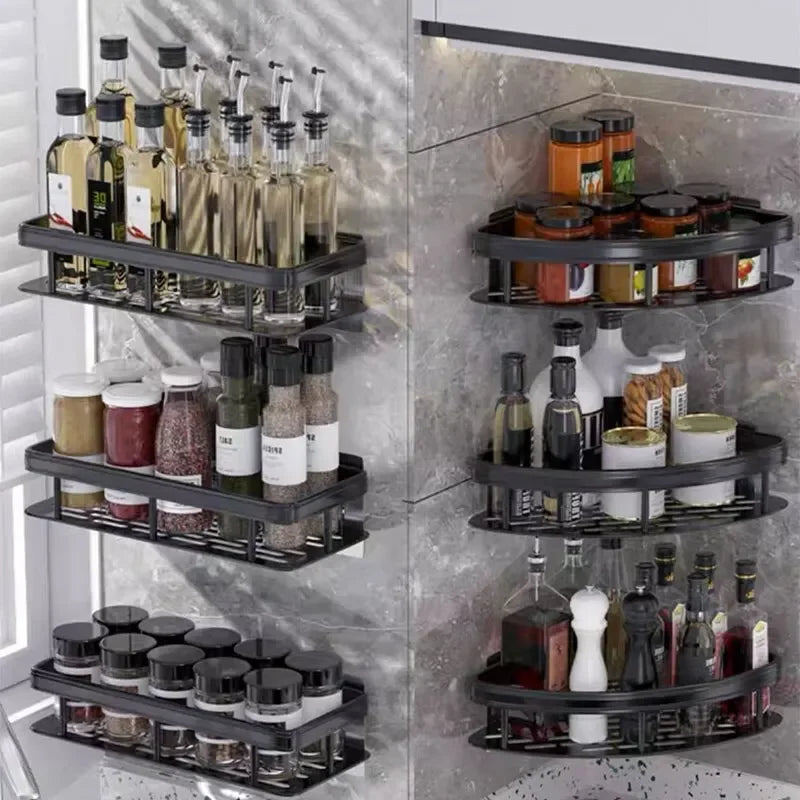 Bathroom Storage Rack, Bathroom Shelves, No-Drill Wall Mount Corner Shelf, Shower Storage Rack Holder Peaceful Pleasures Health and Wellness