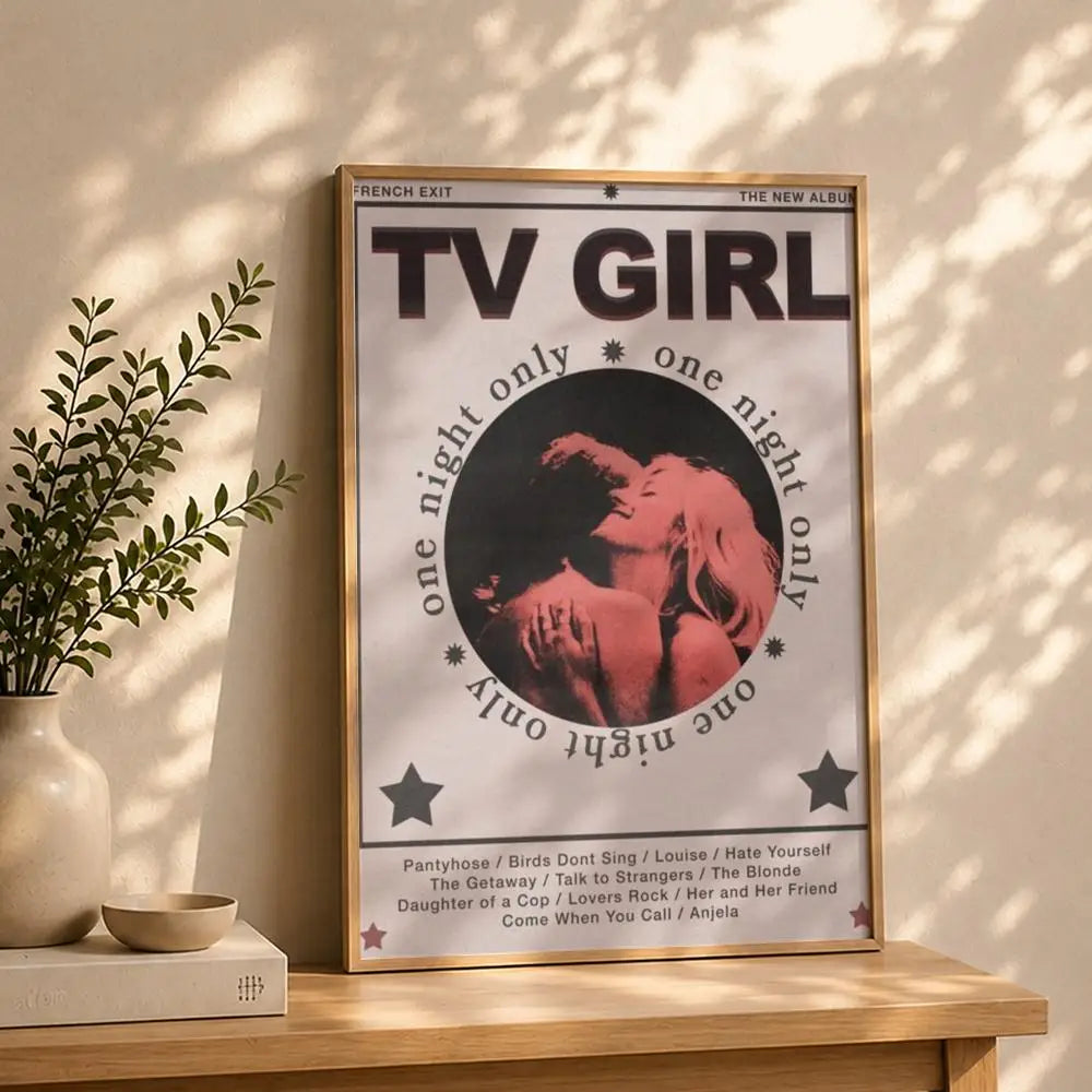 Band T-TV GirlS Poster HD Self Adhesive Waterproof Wall Art Ideal for Home Office Dorm Bedroom Great Gift Peaceful Pleasures Health and Wellness White9 21X30cmNoframe