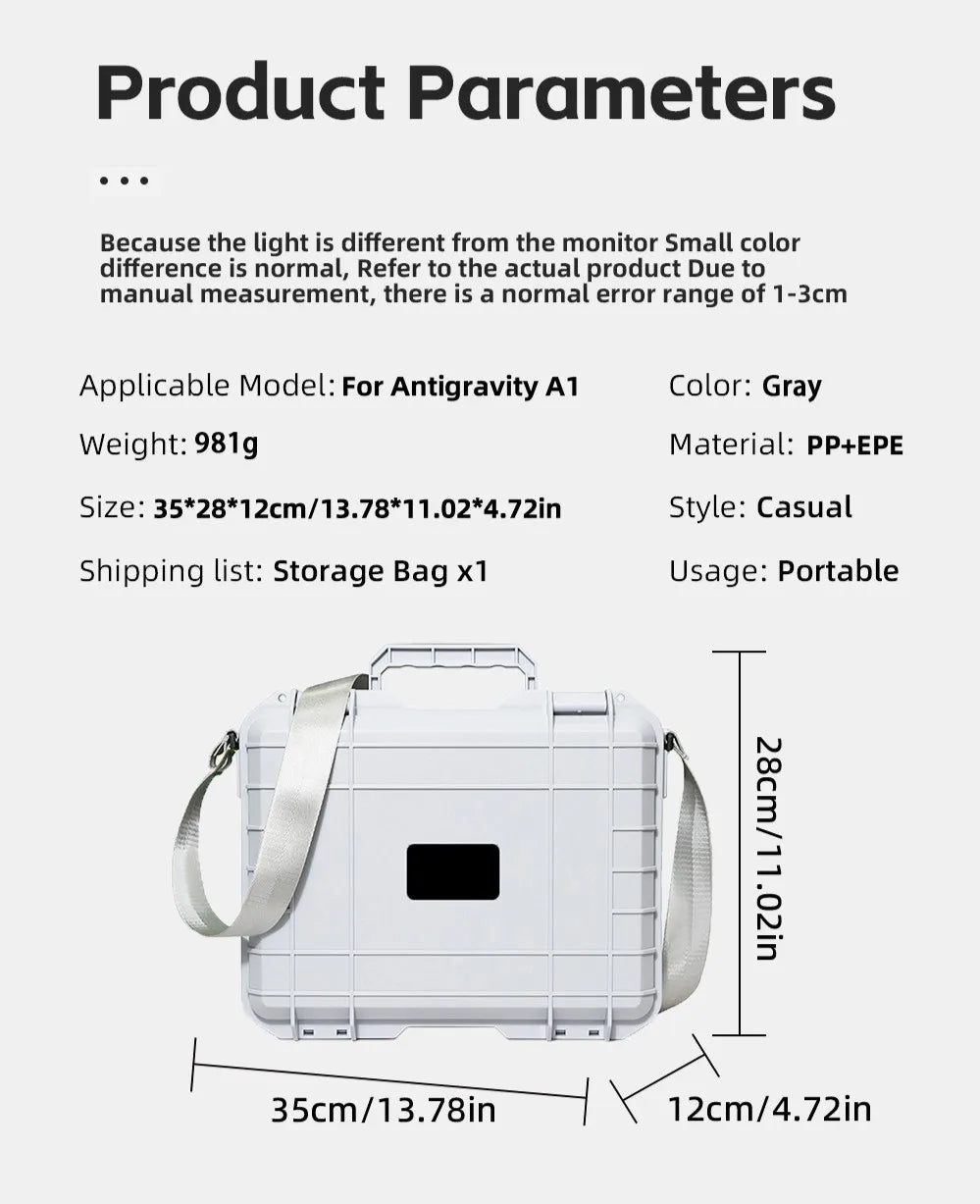 Anti-Compression Explosion-Proof Case Storage Box Hard-Shell Storage Case For Antigravity A1 Perfect To Organize Your Machine Peaceful Pleasures Health and Wellness