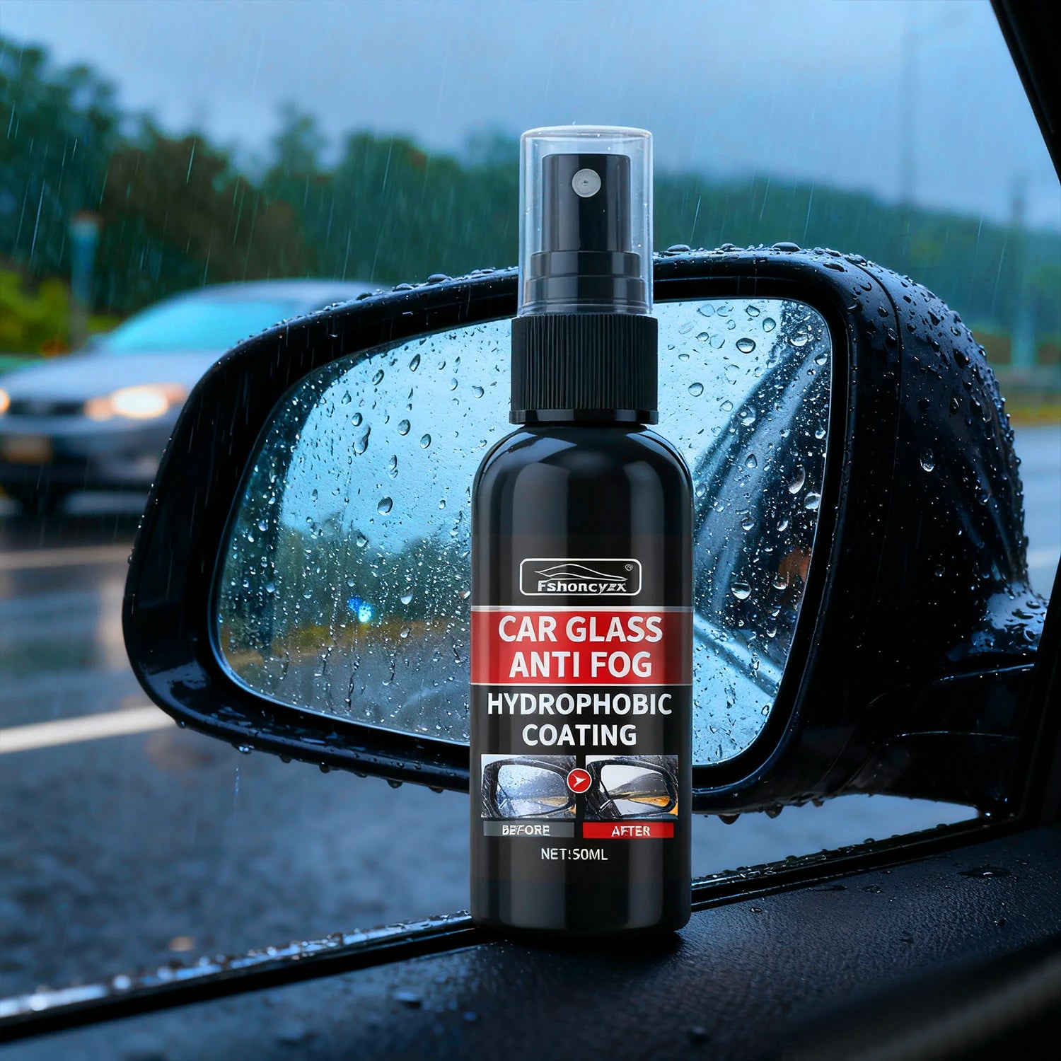 Car Glass Anti-rain Water Spray Repellent Nano Coating Hydrophobic Waterproof Agent Oil Film Removing Auto Glass Film Agent Peaceful Pleasures Health and Wellness