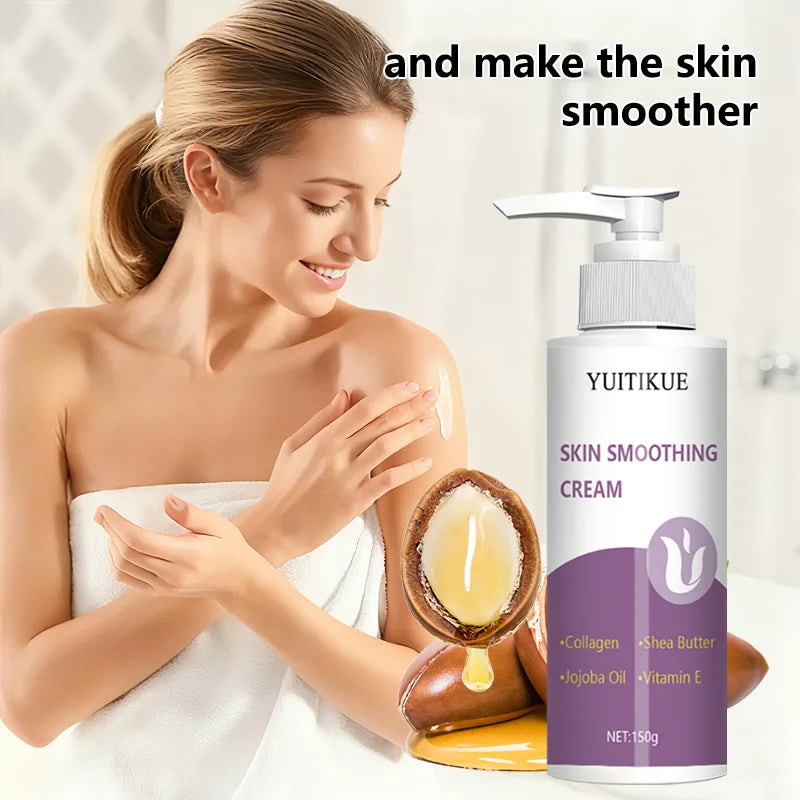 Collagen & Shea Butter Skin Smoothing Cream 150g - Non-Greasy Fast Absorbing Formula for Deep Moisturization And Skin Smoothing Peaceful Pleasures Health and Wellness