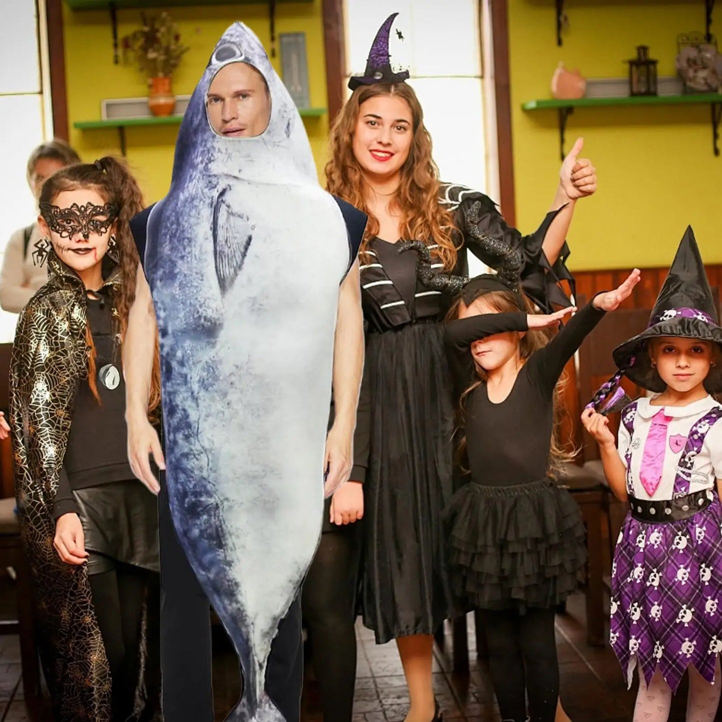 Salmon Fish Costume for Adults | Funny Carnival Party Outfit Adult Fish Costume Peaceful Pleasures Health and Wellness