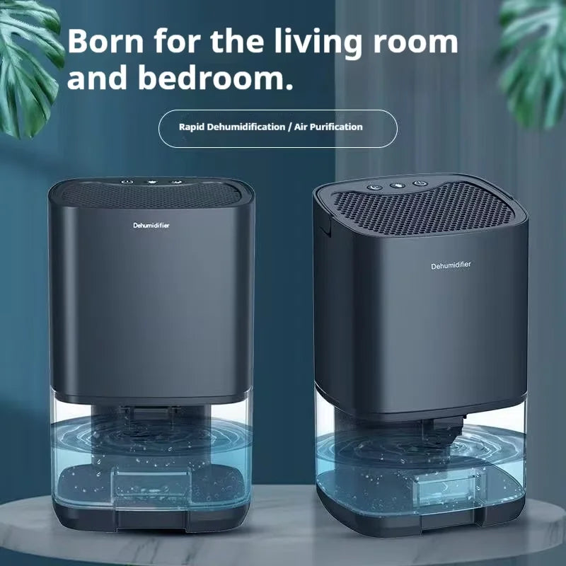 Homefish Portable Mute Air Dehumidifier Moisture Absorber Home Bedroom Office Kitchen Air Dryer Deodorizer Machine EU/US Plug Peaceful Pleasures Health and Wellness
