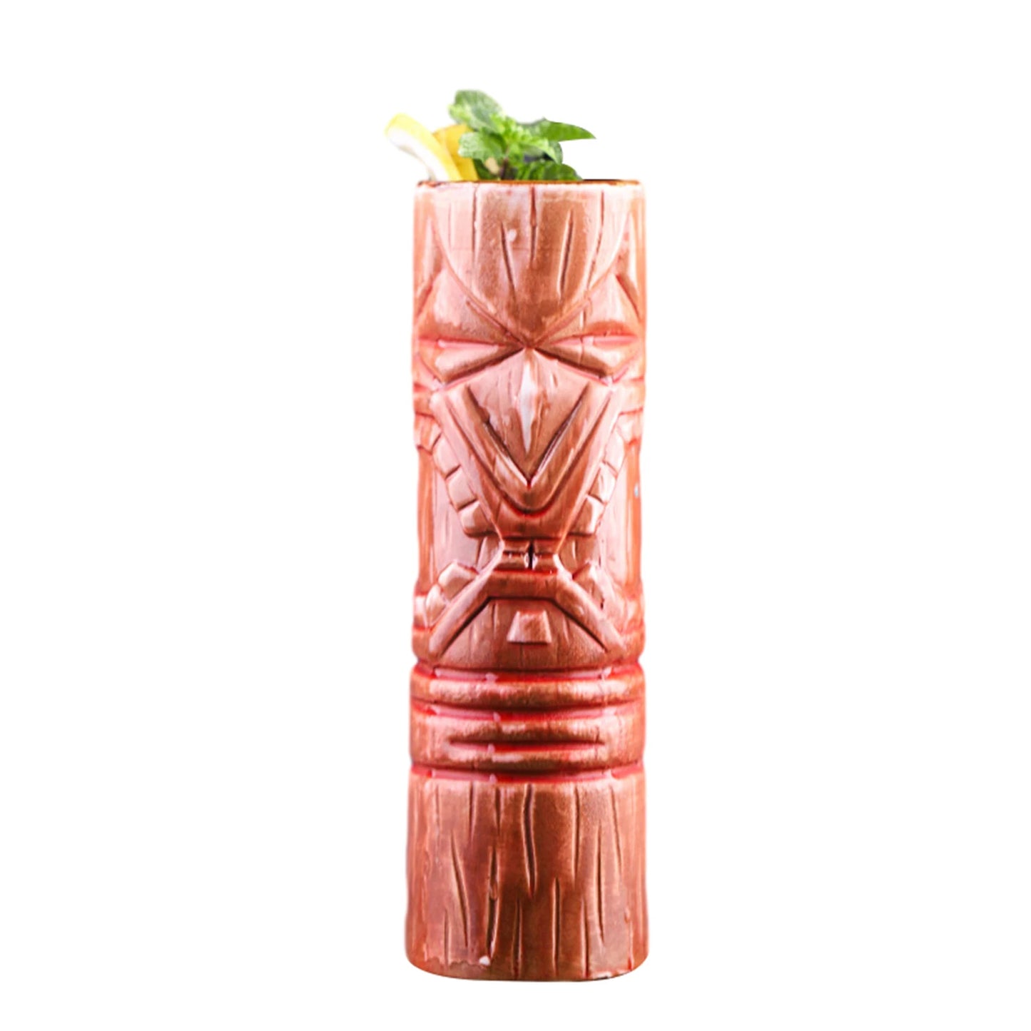 Hawaiian Cocktail Cups Creative Style Ceramic Mug Beer Beverage Tiki Mug Wine Mug Bar Tools Home Bar Party Drinkware Cups Peaceful Pleasures Health and Wellness N 510ML