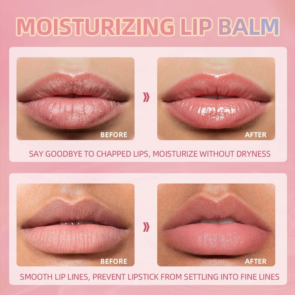 QIBEST Moisturizing Lip Balm Makeup Sets Original Lip Oil Gloss Care Benetitnt For Lips Plumping Nourishing Daily Care Lipgloss Peaceful Pleasures Health and Wellness