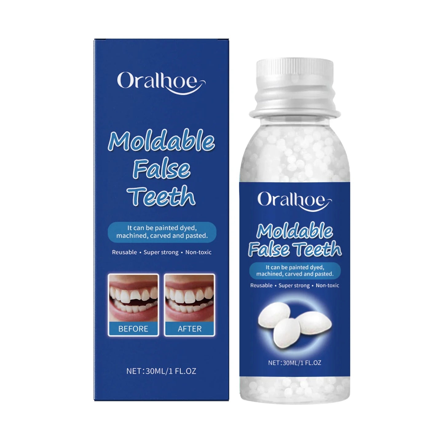 Oralhoe Temporary Tooth Repair Kit – Moldable Resin Dental Glue