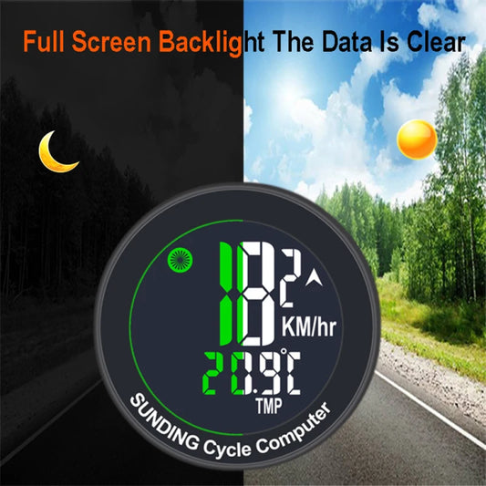 Wireless Bicycle Computer Waterproof Cycling Bike Speedometer Multi-functional Bicycle Odometer for Bike Handlebar and Stem Peaceful Pleasures Health and Wellness