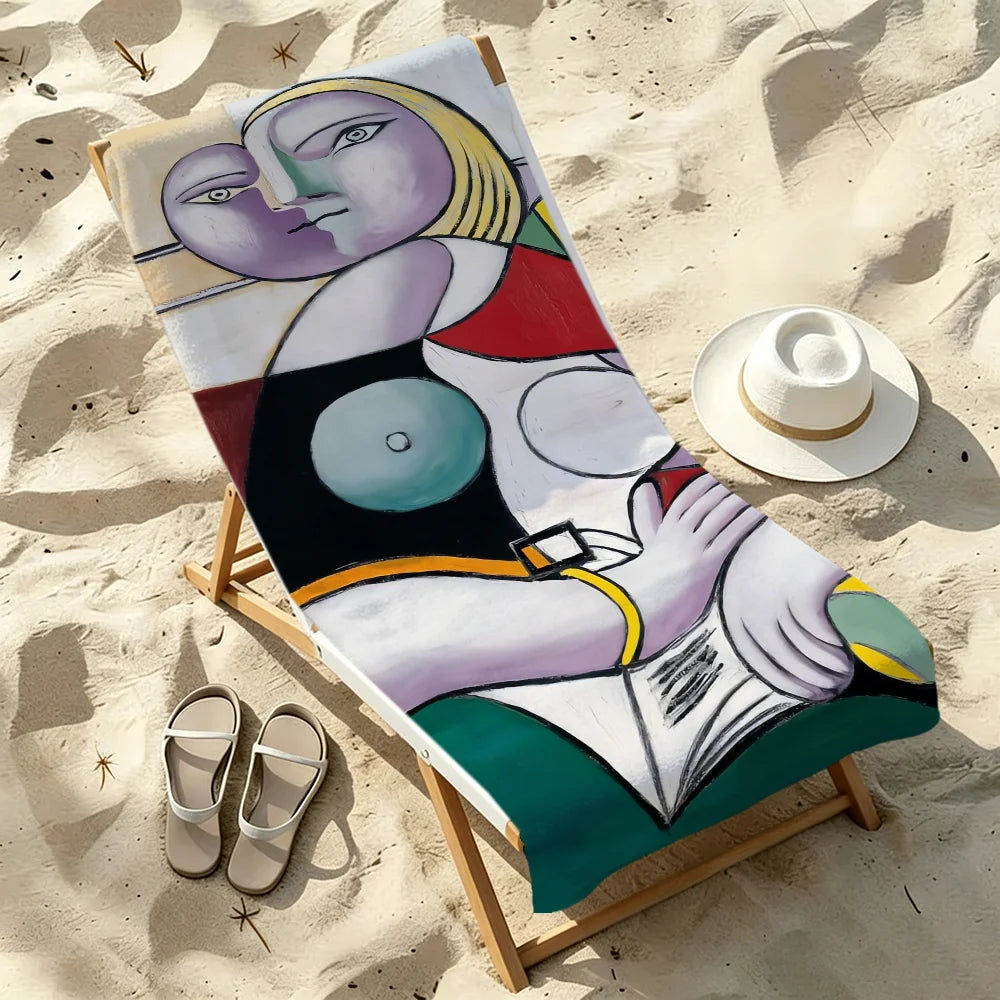 Pablo Picasso Art Quick-Dry Beach Towel | Pool, Gym & Travel Quick-Dry Beach Towel Peaceful Pleasures Health and Wellness