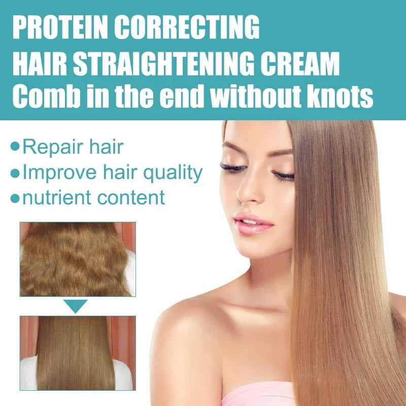 Keratin Hair Straightening Cream 60ml – Protein Smoothing Treatment