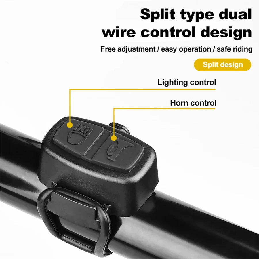 X-TIGER Electric Bike Horn & Light | USB Rechargeable IPX4