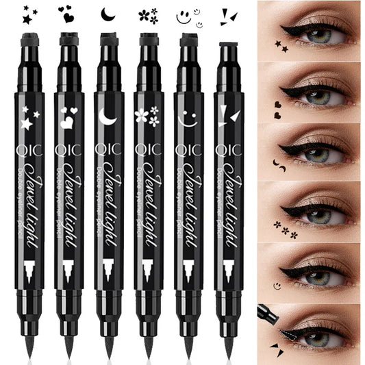 QIC 2-in-1 Stamp Liquid Eyeliner Pen – Waterproof, Long-Lasting Stamp Liquid Eyeliner Oasis Select