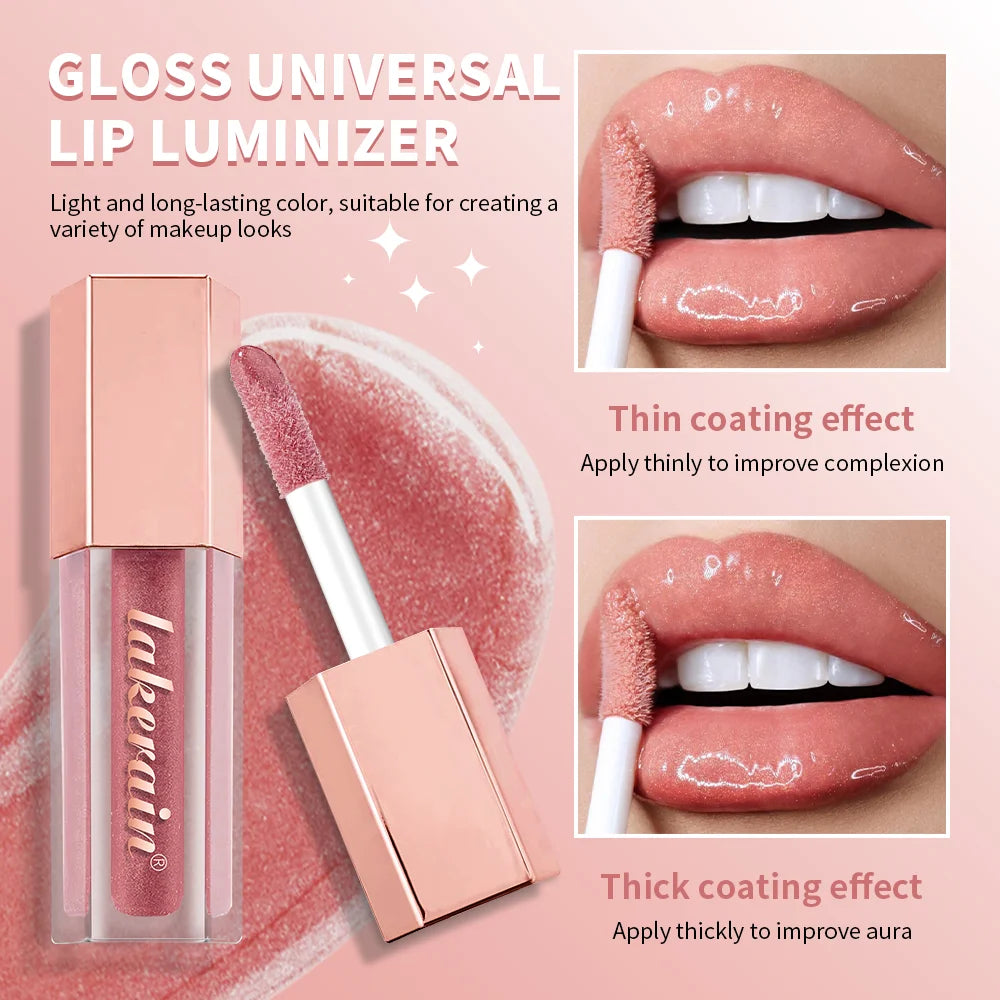 NEW Glitter Gloss Universal Lip Luminizer 8 Colors Makeup Lip Gloss Non-sticky Moisturizing Plumper Long Lasting Glitter Liquid Peaceful Pleasures Health and Wellness