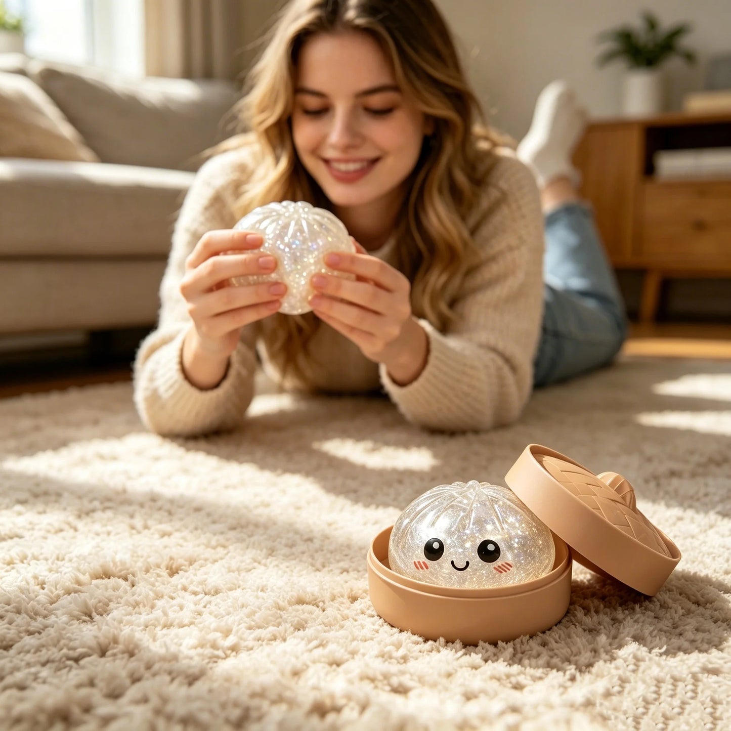 Bread Crystal Stress Ball – Fun Squeeze Toy for Kids & Adults