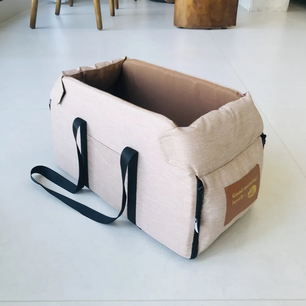 Portable Dog Car Seat Bed & Carrier for Small Dogs & Cats