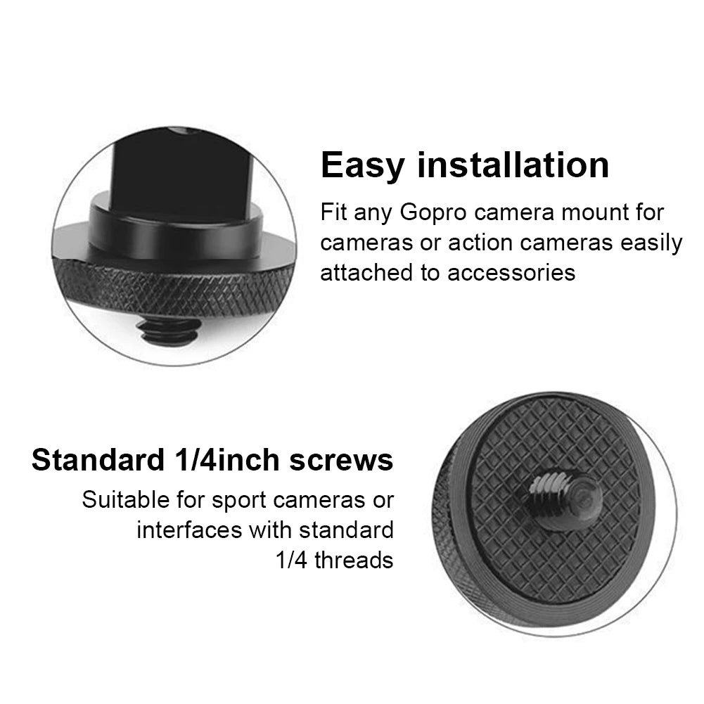 5pcs 1/4" Aluminum Tripod Adapter for GoPro, Sony & Insta360 Camera Accessory Peaceful Pleasures Health and Wellness
