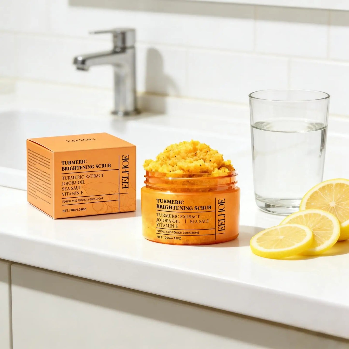 EELHOE Turmeric Sea Salt Body Scrub – Brightening & Smoothing