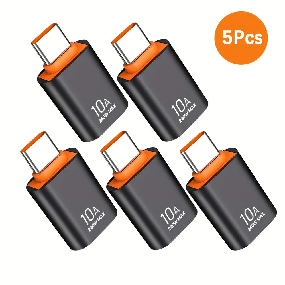 10A USB A To USB C OTG Adapter Type C to USB Converter USB 3.0 Adapter For Xiaomi 14 MacBook USB To Type C OTG Connector Peaceful Pleasures Health and Wellness 5pcs Type C Male