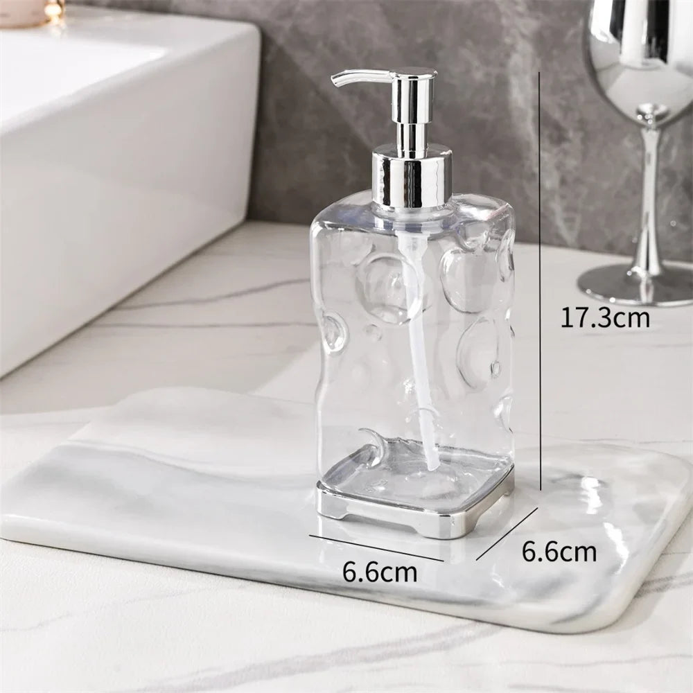 550ml Cheese Pattern Refillable Pump Dispenser Bottle