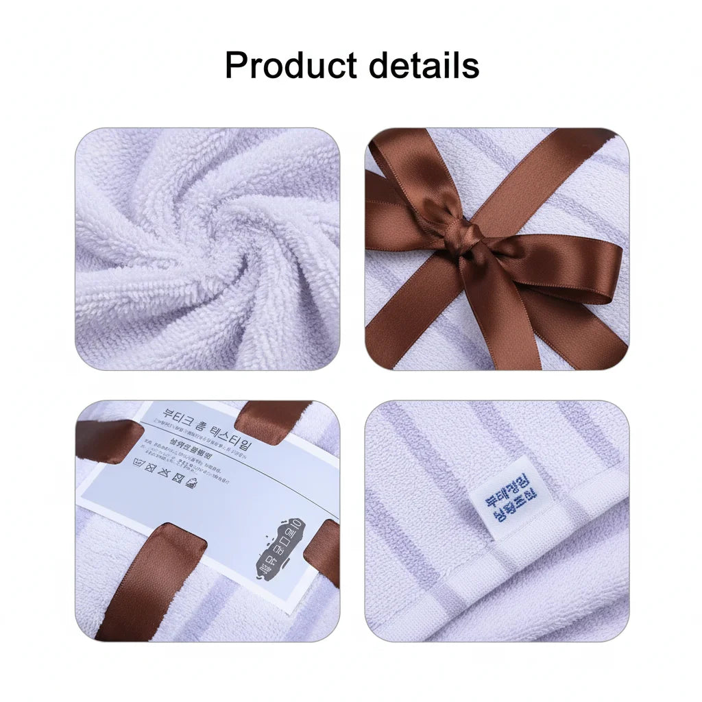 Coral Fleece Bath Towel Set Soft Absorbent Parent Child Two Piece Set Peaceful Pleasures Health and Wellness