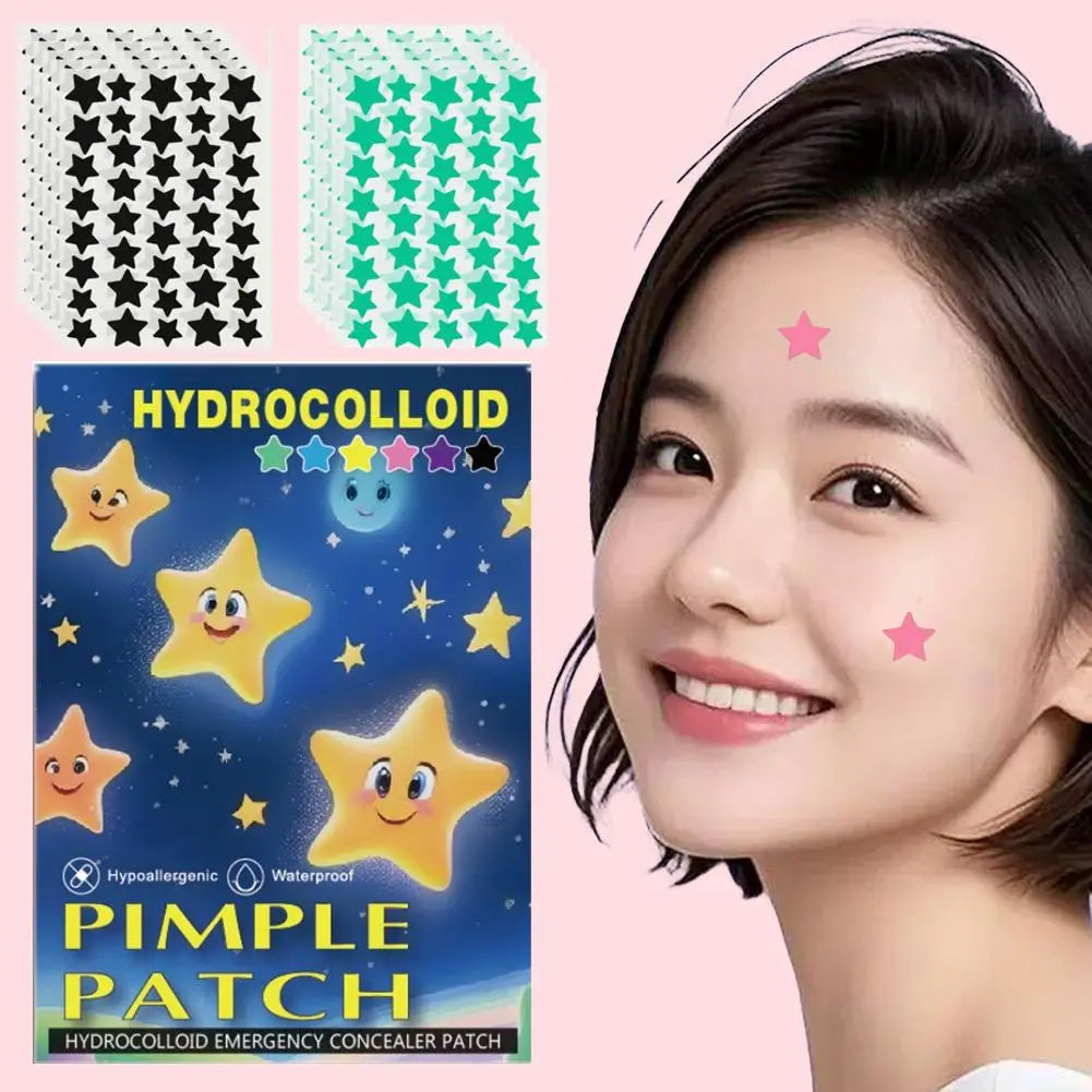 1400pcs Hydrocolloid Colorful Pimple Patches Pimple Cover Sticker Star Shaped Invisible Pimple Cover Removal Pimple Patch Peaceful Pleasures Health and Wellness