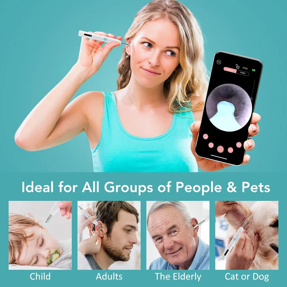 Hailicare Visual Ear Wax Removal Kit | HD Wi-Fi Camera Tool