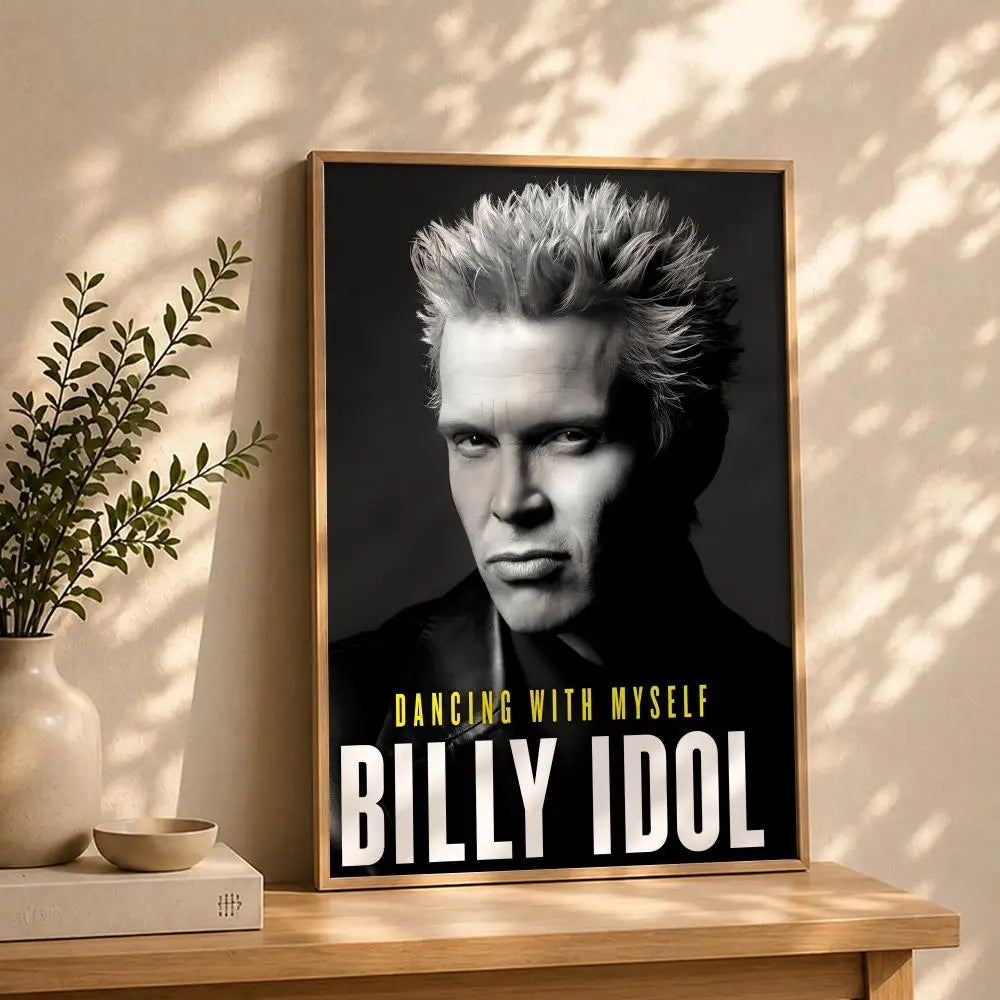 Singer B-Billy IdolS Poster HD Self Adhesive Waterproof Wall Art Ideal for Home Office Dorm Bedroom Great Gift Peaceful Pleasures Health and Wellness