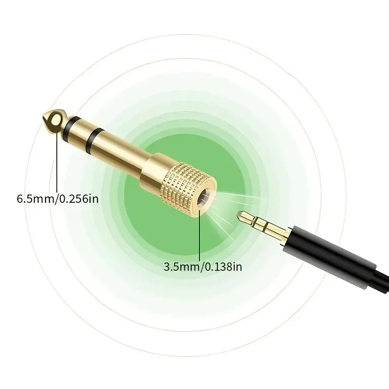 Musical Instrument HiFi Sound Gold Plated Audio Adapter 65mm To 35mm Jack Converter for Headphone and Amplifier Peaceful Pleasures Health and Wellness