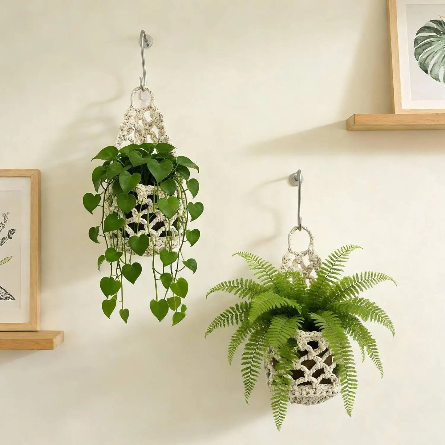 Handmade Macrame Plant Hanger | Boho Cotton Rope Wall Basket