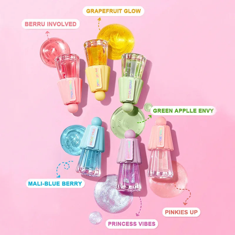 Crystal Jelly Lip Oil – Clear Hydrating Glass Lip Gloss