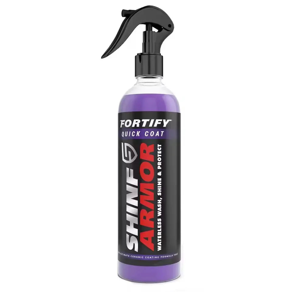 SHINE Fortify Quick Coat Ceramic Coating Car Wax Polish Spray Waterless Car Wash Wax Hydrophobic Top Coat Polish Peaceful Pleasures Health and Wellness 236Ml-Purple