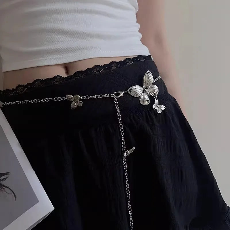 Retro Butterfly Metal Waist Chain Belt for Women | Summer Fashion