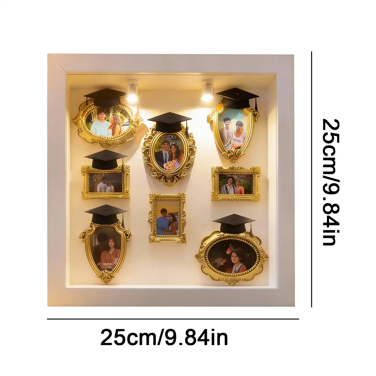 Museum Silhouette Box Vintage Display Case DIY Tiny Picture Frame for Graduation Birthday Party Wedding Valentine's Day Her Him Peaceful Pleasures Health and Wellness