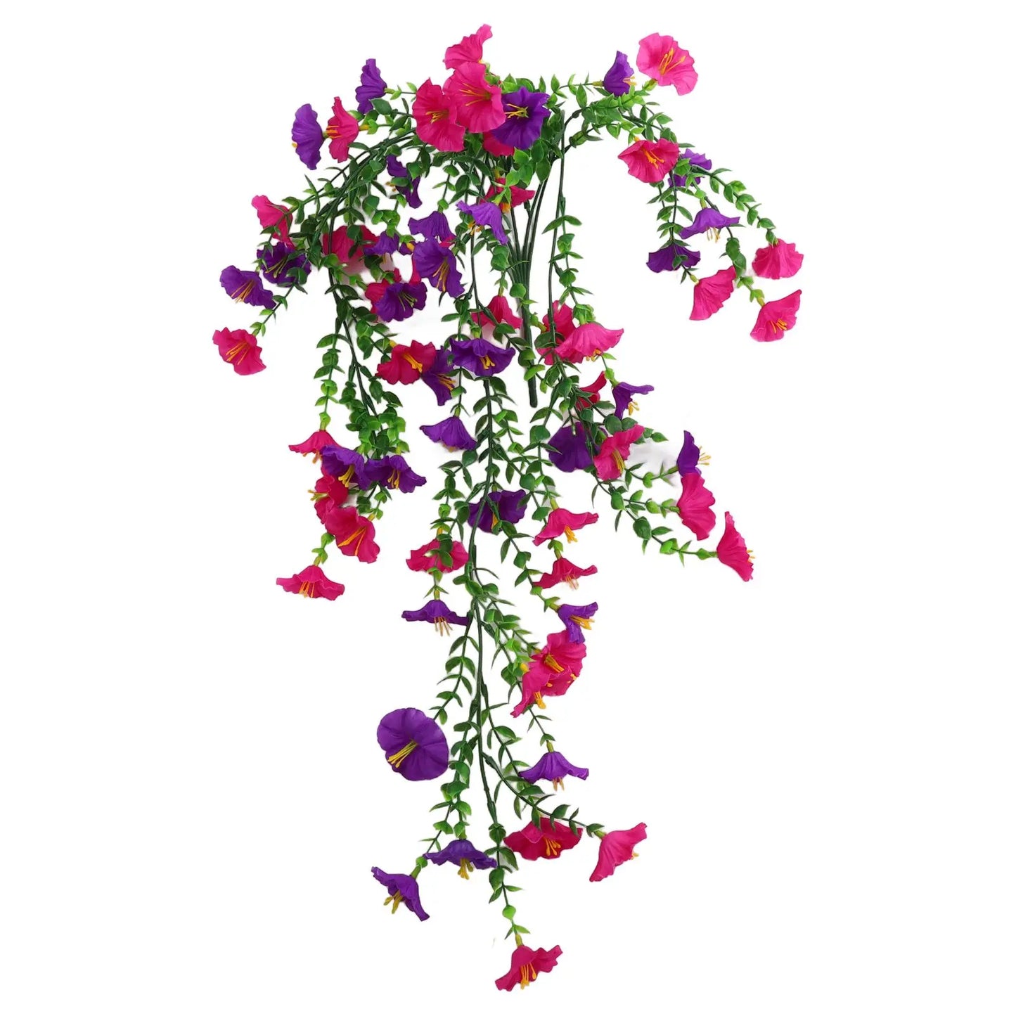 Artificial Flowers Fake Morning Glory Eucalyptus Leaves Hanging