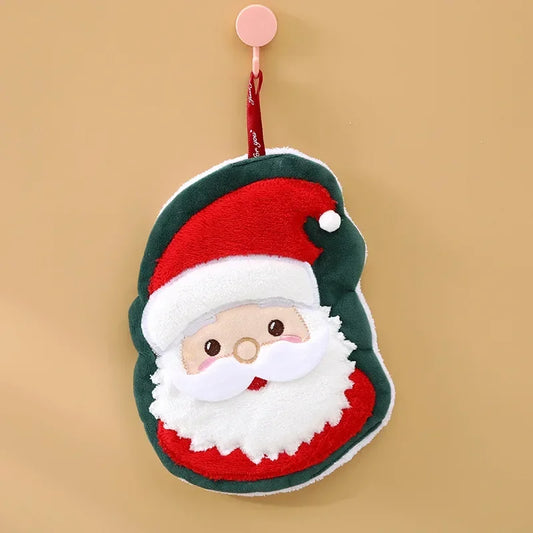 Christmas Style Hanging Kitchen and Bathroom Hand Towel Home Absorbent Quick Drying Small Towel Creative Cloth Peaceful Pleasures Health and Wellness
